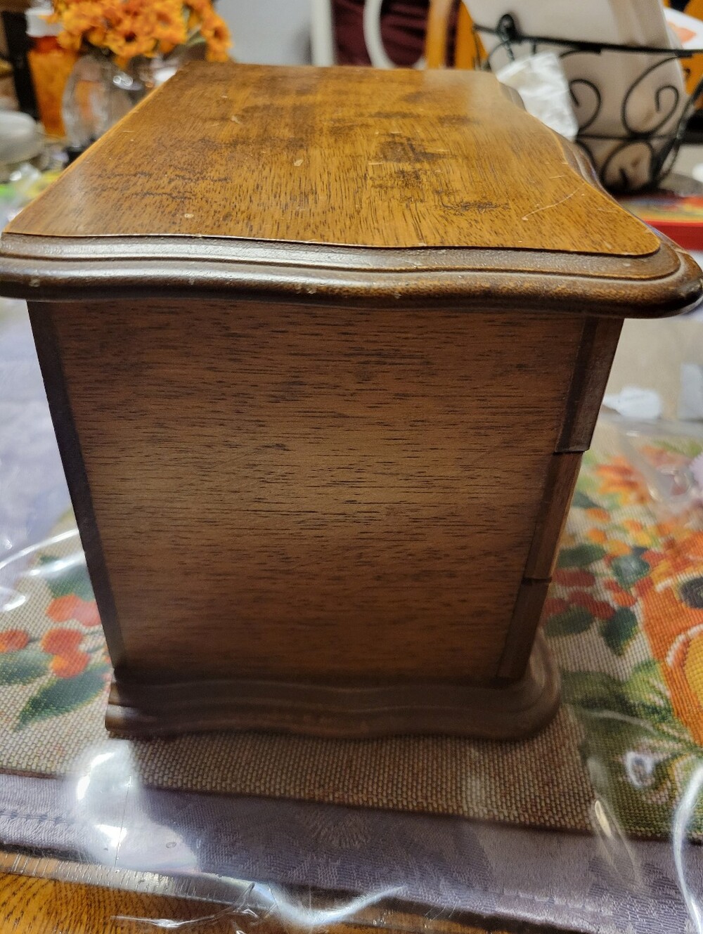 Vintage Wooden Two-Drawer Jewelry Box - Warm Brown - Picture 9 of 10